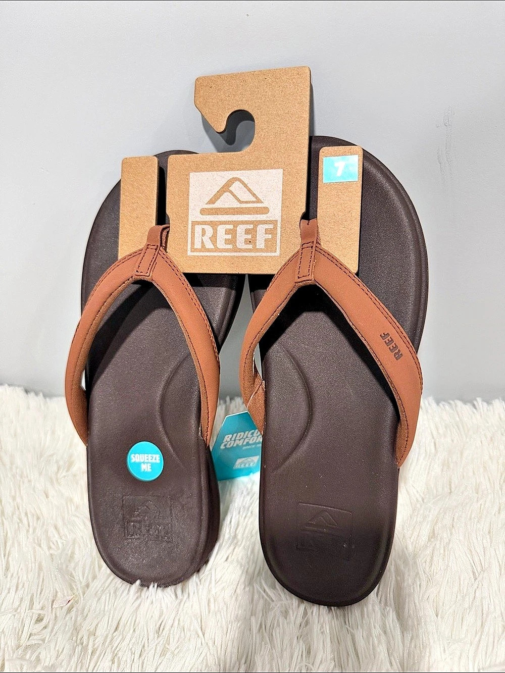 Reef Cushion Cloud Brown Flip-Flop Sandals US 7 NWT